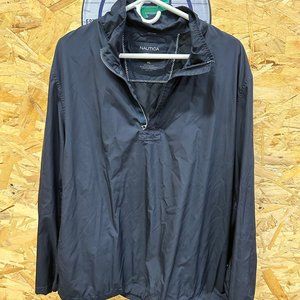 NAUTICA MENS 1/4 ZIP RAIN JACKET